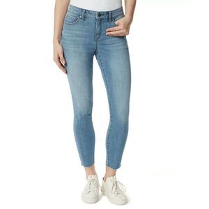 FRAYED Women's Raw Hem Skinny Mid-Rise Blue Jeans Size 30 NWT